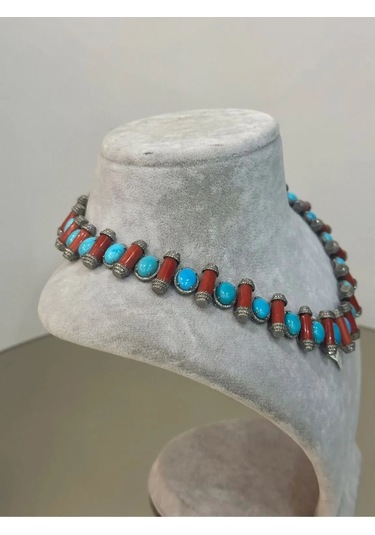 Mercan Turkuaz Elmas Kolye 172