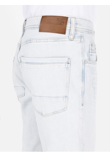 Colins 044 Karl Normal Kesim Düşük Bel Düz Paça Açık Mavi Erkek Pantolon Denim