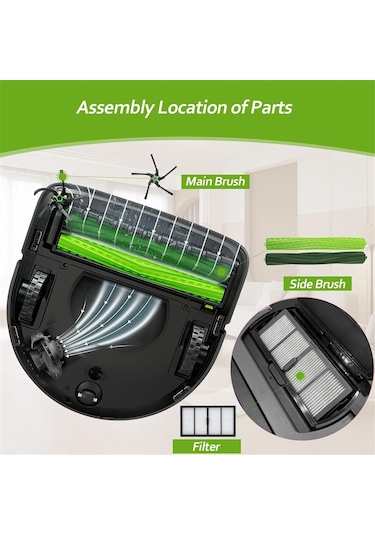 Sointeresting Irobot Roomba S9 9150 S9+ S9 Plus 9550 S Serisi Elektrikli Süpürge Kauçuk Silindir Fırça Hepa Filtre Yan Fırça Parçaları