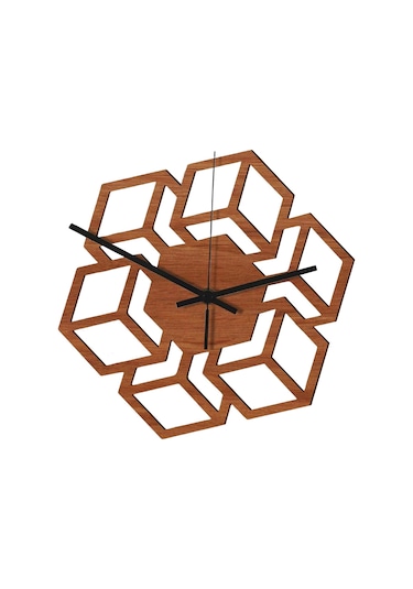 Homyl Duvar Asılı İzle Ahşap 3d Saati Oturma Odası Okul Otel Kare