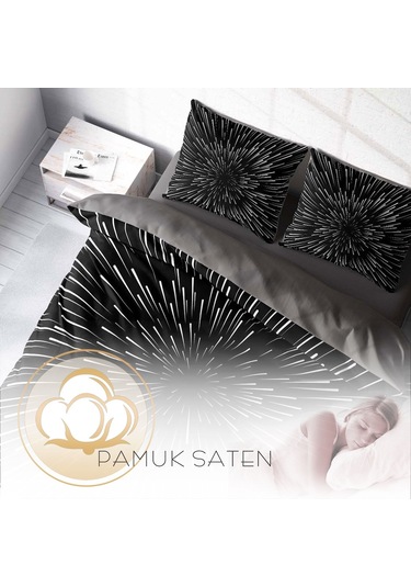 Monohome Galaxy Star 3D Pamuk Saten Çift Kişilik Nevresim Takımı Çok Renkli