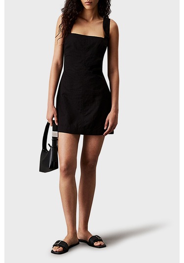 Calvin Klein Bayan Elbise J20j225277 Beh Siyah Siyah