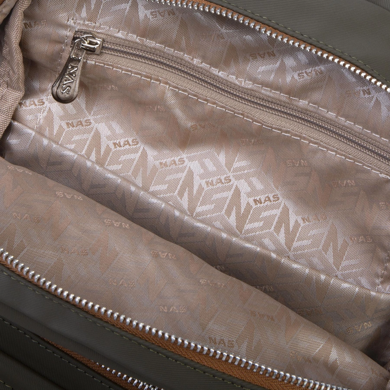 Nas Bag Kadın Çok Gözlü Sırt Çantası Yeşil Taba Buzzy Yeşil