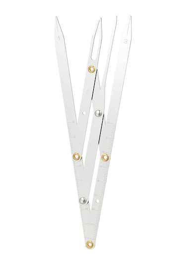 Yifomall Altın Oran Kaş Şekillendirici Ölçüm Cetveli - Paslanmaz Çelik, Taşınabilir Ve Katlanabilir Tasarım