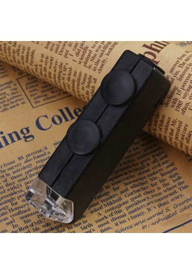 Singree 60-100x Büyütme Aralığına Sahip Led Işılıklı Cep Mikroskobu, Taş Ve Evcil Hayvan İncelemeleri İçin Uygun, Pil Dahil, Kolay Kullanim Siyah