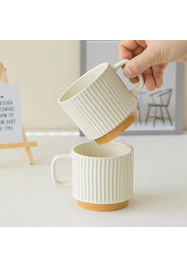 Sunny Home 2'li Seramik Çay Ve Kahve Fincanları Seti 227289422 Bej