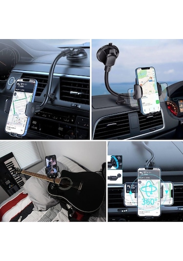 Ayarlanabilir Vakum Kilitli Cam Ve Torpidoya Takılabilen Telefon Tutucu 5306