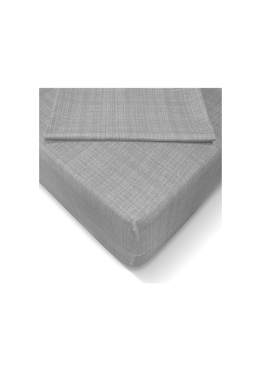 Lotus Tek Kişilik 100x200 Lastikli Çarşaf Takımı Gri