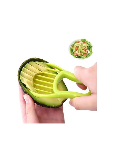 3 In 1 Avokado Dilimleyici Shea Tart Meyve Soyucu Kesici Hamuru Ayırıcı Plastik Bıçak Mutfak Sebze Araçları Ev Aksesuarı Yeşil
