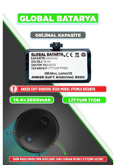 Anker Eufy Robovac R500 Uyumlu Batarya 2600mah