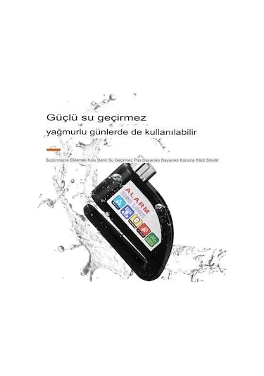 Ceylan Adam Alarmlı Disk Kilidi Motorsiklet Scooter Bisiklet Sesli Alarm 110 Desibel Yüksek Ses