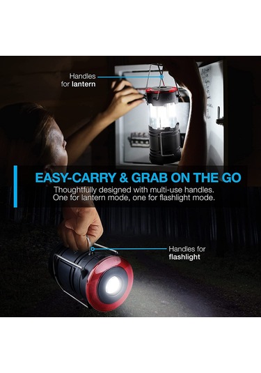 Youtek Led Kamp Mini Feneri, 180lm Isınma Beyazı, 220v Giriş, Ip64 Su Geçirmez, Abs Malzeme, Hediyelik Kutulu Siyah