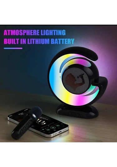 Blue Spectrum YS 110 RGB Led Işıklı Karaoke Mikrofonlu Taşınabilir Kablosuz Hoparlör