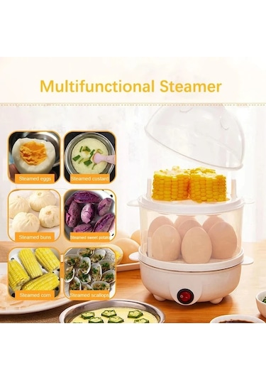 Xuweiwei Beyaz Otomatik Yumurta Pişirici: Kolay Kullanım, Çok Amaçlı, Güvenli Paslanmaz Çelik, 110v-130v Us Fiş