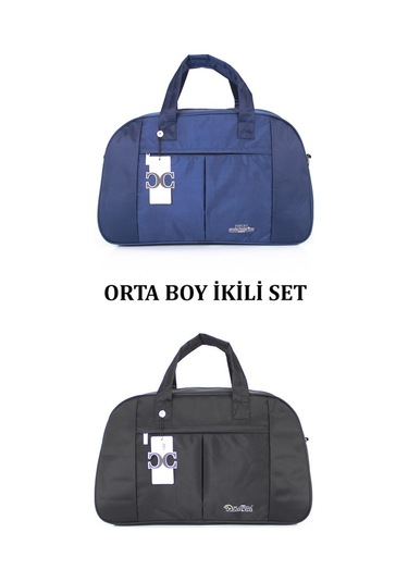 Case Club Iki Renk Orta Boy Seyahat Ve Spor Çantası Omuz Askılı Çok Renkli