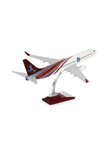 Zekupp - Maket Uçak Boeing 737-800 1/100 - Bordo Mavi Taraftar