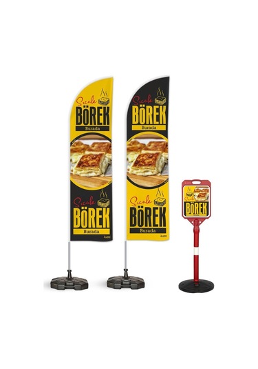 Börek Temalı 2 Yelken Bayrak ve Duba Paketi