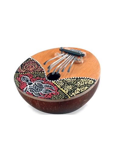 Hindistan Cevizinden El Yapımı Mini 7 Sesli Kalimba