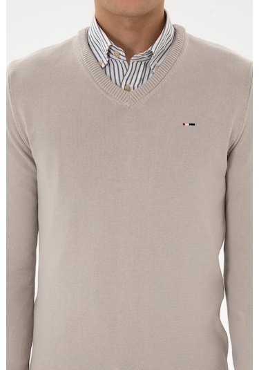 U.s. Polo Assn. Erkek Taş Kazak /triko 50313668-vr049 Tas