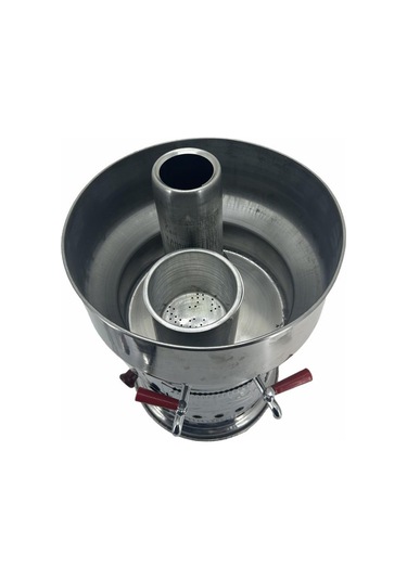 Paslanmaz 304 Çelik 10 L Çift Hazneli Demlikli Semaver