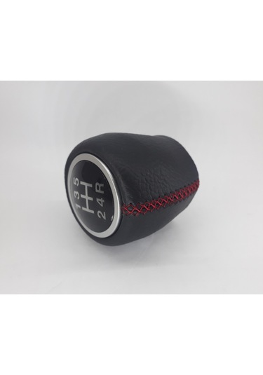 Linea Ve Punto Vites Topuzu Deri Kırmızı Dikiş Siyah