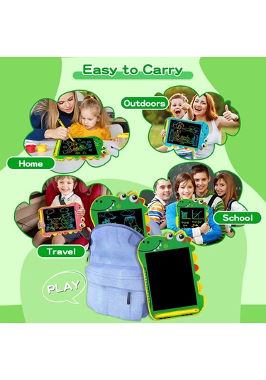 Dinozor Lcd Yazma Tableti 8.5 İnç Sıcak Satış Dijital Yazma Tablet Fabrika Fiyat Elektronik Çizim Ku Yeşil