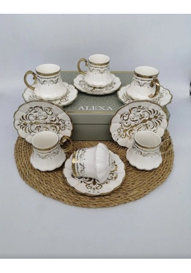 Şnr 101857 Kahve Fincanı Alexa 6'lı Beyaz