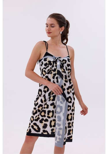 Tarzını Seç Pareo Leopar Desenli 150x95 Cm Çok Renkli
