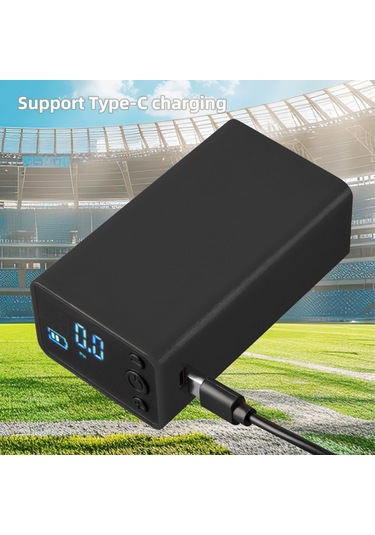 Ximistore9 Spor Topları İçin Elektrikli Hava Pompa - Siyah, 0-18psi, 2000mah Pil, Hızlı Şişirme