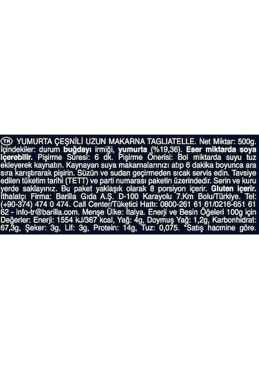 Barilla Tagliatelle Makarna 450 G