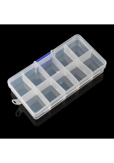 3 Takım X 10 Bölme Küçük Organizatör Depolama Plastik Kutu Zanaat Tırnak Sigorta Boncuk 10 Grids