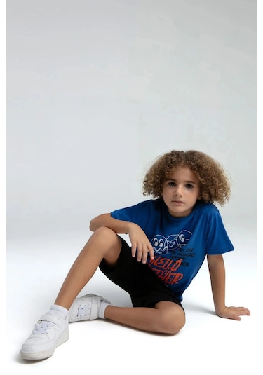 Erkek Çocuk Bermuda Takım - Cobalt Cobalt
