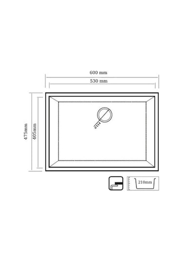 Real Gordion 58 Granit Eviye K012 Siyah