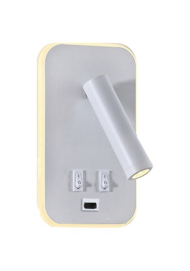 Ayarlanabilir Duvar Lambası Başucu Çalışma Odası Okuma Aplik Lambası Beyaz Beyaz