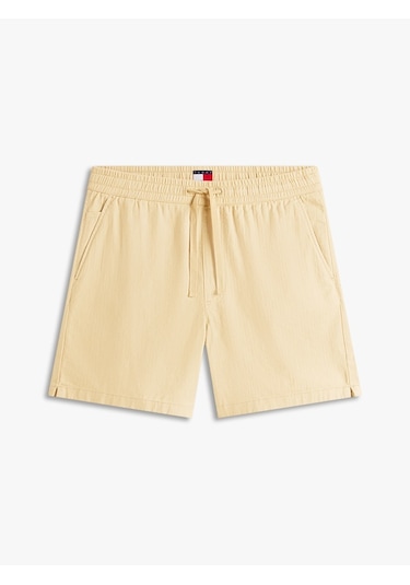 Tommy Hilfiger Tjm Lınen Blend Pull-on Short Erkek Bej Şort - Dm0dm22825