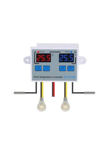 Dianziye 12v Akıllı Dörtlü Kontrollü Dijital Termostat - Soğutma-ısıtma, Su Seviyesi, İç/harici Sıcaklık Gösterimi, -55 120 C Aralığı