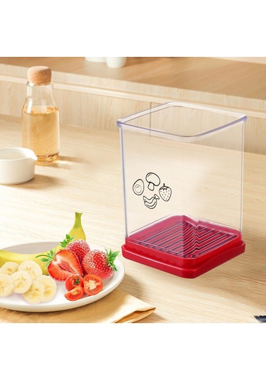 Meyve Dilimleyici, Çilek Dilimleyici, Sert Haşlanmış Yumurta İçin Paslanmaz Çelik Yumurta Dilimleyici 1 Parça