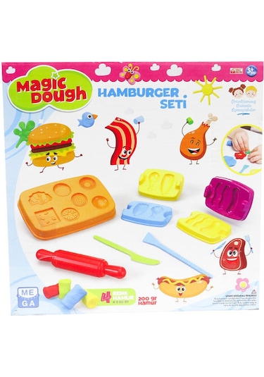 Magic Dough Hamburger Hamur Seti Çok Renkli