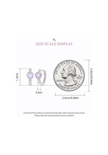 Wostu Otantik 925 Ayar Gümüş Narin Güzel Renkli Aşk Küpe Kadınlar Takı Hediye İçin Diğer