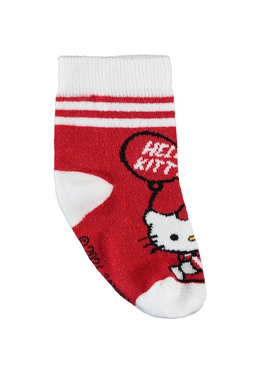 Hello Kitty Kız Çocuk 3'lü Soket Çorap Kırmızı 09a83414624w1