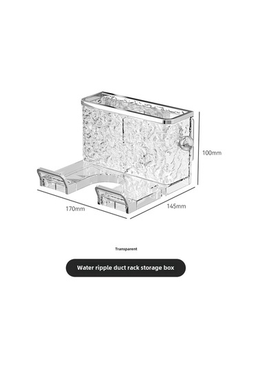 Springsun Banyo Saç Kurutma Makinesi Tutucusu - Plastik Duvar Takımı, Kurutma Rafı Ve Organizer, Deliksiz Montaj, Transparan Gümüş Diğer