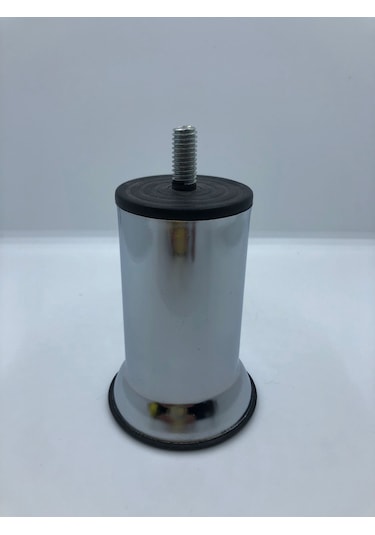 Metal, Krom 10 Cm İnce Diş M8 Vidalı Koltuk,baza,dolap Mobilya Ayağı 4 Adet Krom