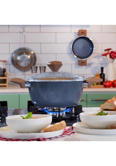 Schafer Seramik Derin Tencere 24 Cm Yanmaz Yapışmaz Yüzey