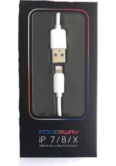 Powerway I Phone 7/8/X 2000 Ma Güç Ve Data Aktarımı Kablosu