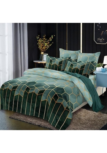 Novahub Yeşil Nevresim Takımı 6 Renk Mikrofiber Yatak Seti Fermuar Uk Single 135x200 Yeşil