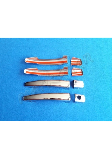 Peugeot 208 Krom Kapı Kolu 2012 Sonrası 4 Kapı Paslanmaz  Çelik