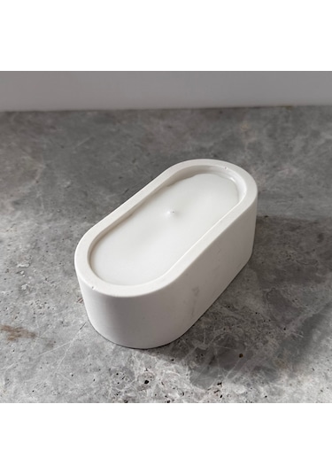 El Yapımı Beton Mum Modern Ev Dekoru