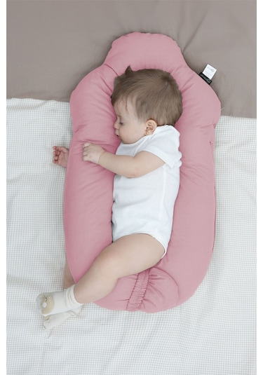 Mordesign 2'si 1 Arada Bebek Sarılma Ve Şekillendirme Yastığı, Düz Kafa Yastığı,pamuklu,uyku Yastığı Pudra Zg10194-7