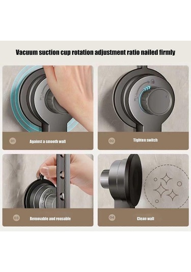 Ganzhoushop Balkon Ve Banyolar İçin Duvar Yüzeylerini Koruyan Kullanışlı Emiş Tabanlı Giysi Kurutma Çözümü Askısı Beyazgri Çok Renkli