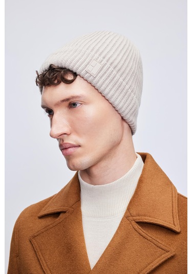 Bej Düz Örgü Bere 323024etc001 006 Bej